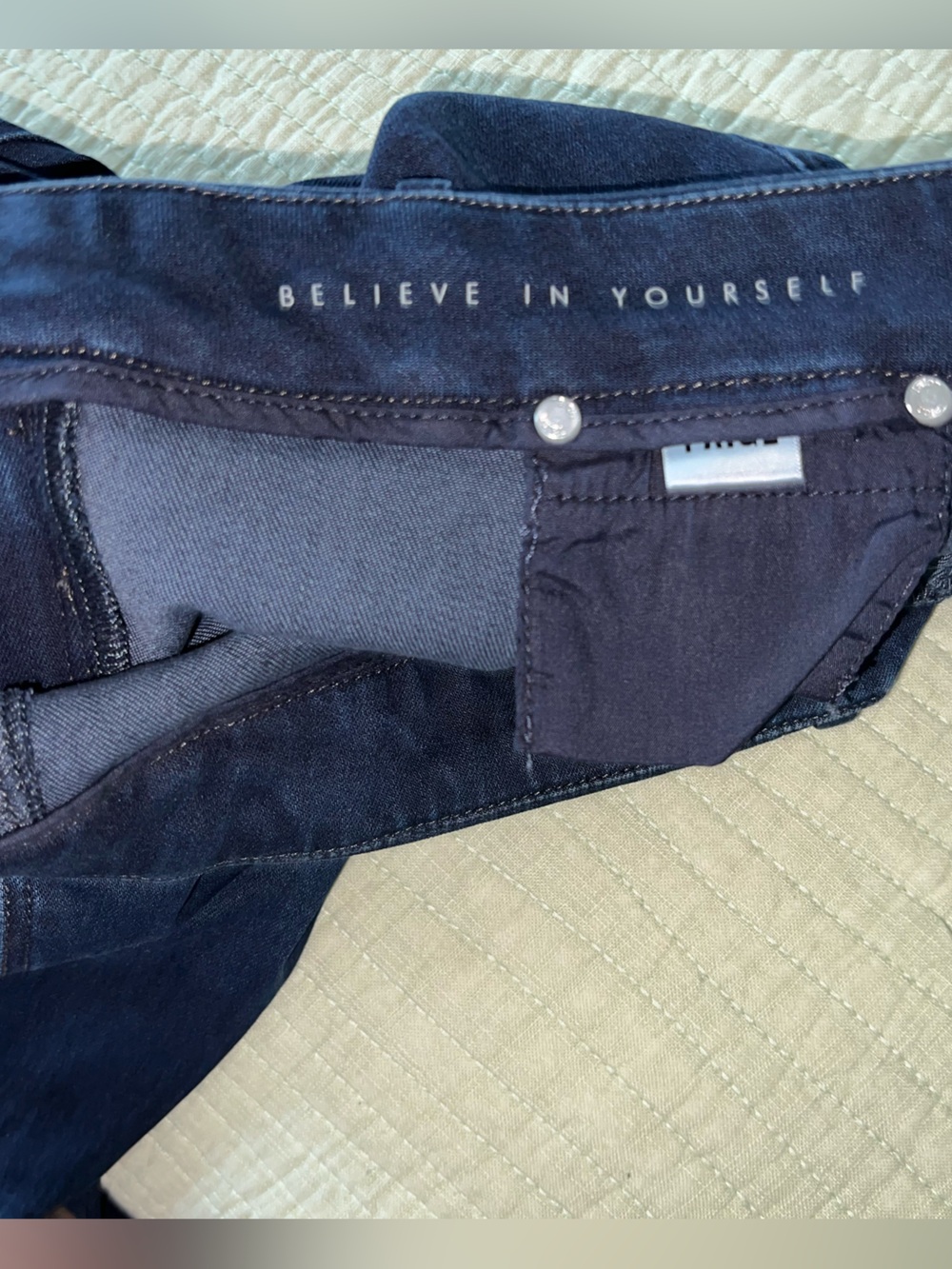 PAIGE Dark Navy Stretch Trousers - Picture 13 of 13